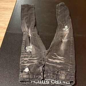 Black Distressed Men's Jeans